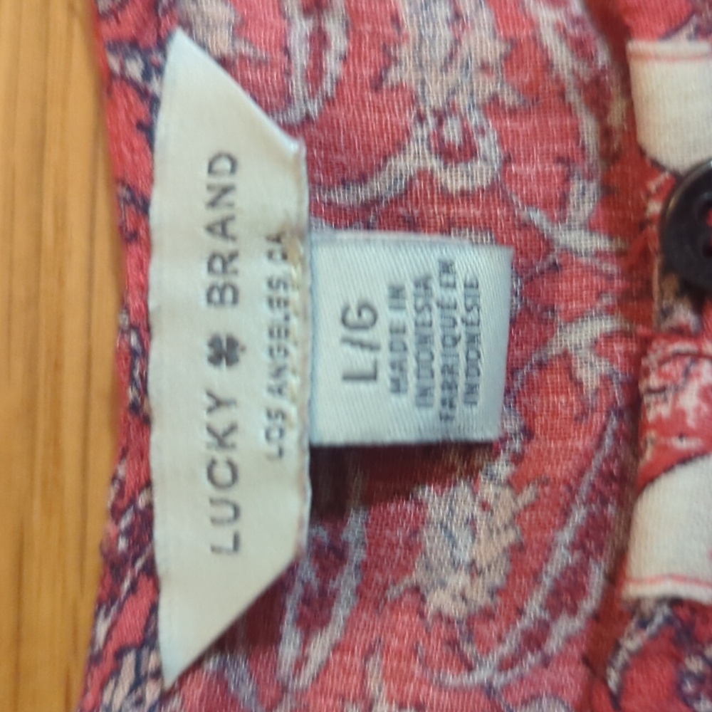 Lucky Brand Pink Patterned Blouse - Picture 2 of 10